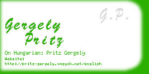 gergely pritz business card